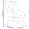 vidaXL Rocking Chair with a Stool Dark Grey Velvet