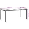 vidaXL Garden Table Beige 190x90x75 cm Tempered Glass and Poly Rattan