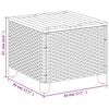 vidaXL Garden Table Black 45x45x37 cm Poly Rattan Acacia Wood