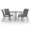 vidaXL 5 Piece Outdoor Dining Set Steel Anthracite