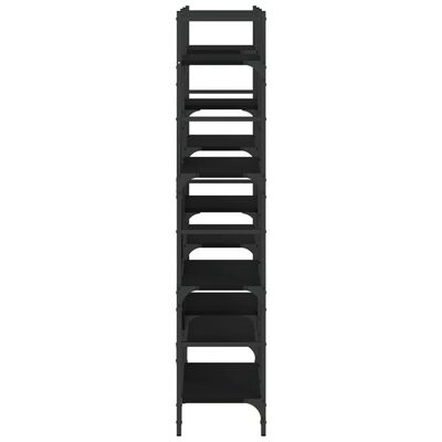 vidaXL Bookshelf Black 160x28.5x136.5 cm Engineered Wood