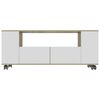vidaXL TV Cabinet White and Sonoma Oak 120x35x48 cm Engineered Wood