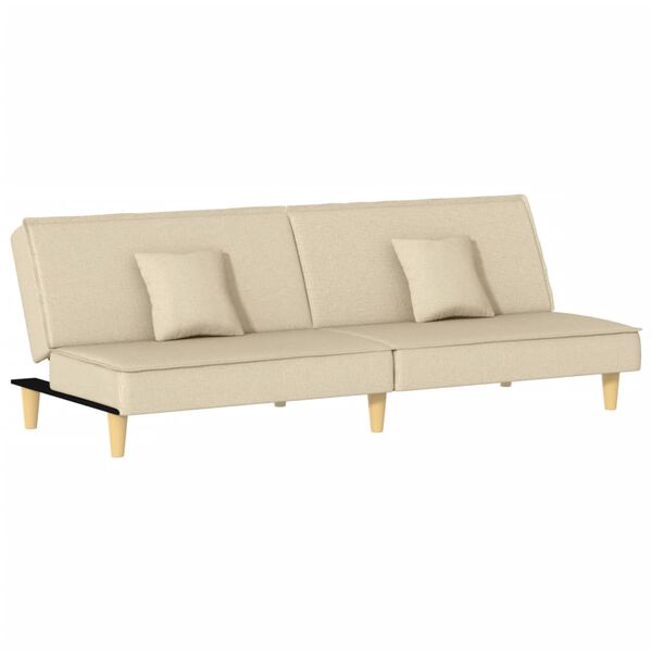 vidaXL Sofa Bed Cream Fabric
