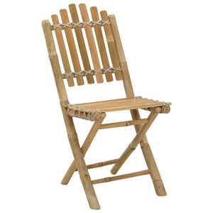 vidaXL Garden Chair 4 pcs Natural Bamboo