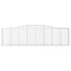 vidaXL Arched Gabion Baskets 3 pcs 400x50x100/120 cm Galvanised Iron