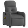 vidaXL Massage Recliner Chair Dark Grey Fabric