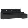 vidaXL Garden Sofa Set 5 pcs Poly rattan