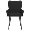 vidaXL Dining Chairs 2 pcs Black Fabric
