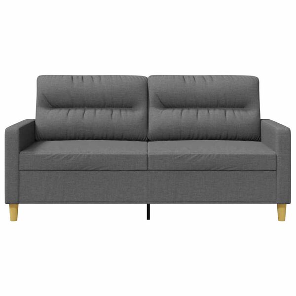 vidaXL 2-Seater Sofa Dark Grey 140 cm Fabric