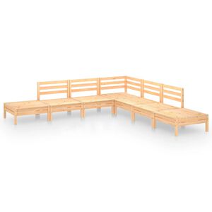 vidaXL 7 Piece Garden Lounge Set Solid Pinewood