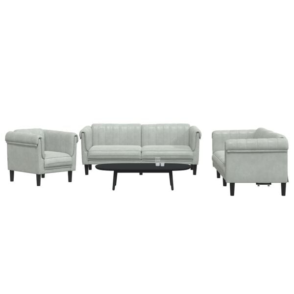 vidaXL 2 Piece Sofa Set Black Velvet