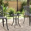 vidaXL Garden Table Black &Oslash;48x53 cm Cast Aluminium