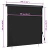 vidaXL Outdoor Roller Blind 160x250 cm Anthracite
