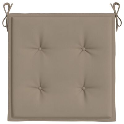 vidaXL Garden Chair Cushions 2 pcs Taupe 50x50x3 cm Oxford Fabric