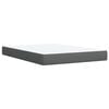 vidaXL Box Spring Bed with Mattress Dark Grey Double Fabric