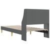 vidaXL Bed Frame with Headboard Dark Grey 90 x 190 cm Velvet