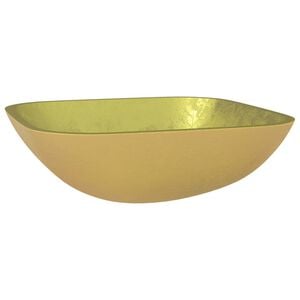 vidaXL Basin Glass 42x42x14 cm Gold