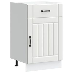 vidaXL Kitchen Base Cabinet "Lucca" White Engineered Wood