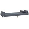vidaXL Sofa Bed with Cushions Dark Grey Velvet