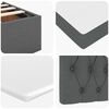 vidaXL Ottoman Bed with Mattress & LEDs Dark Grey King Single Fabric