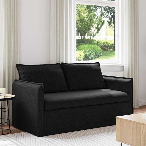 vidaXL Sofa Black 156 x 82 x 85 cm Fabric