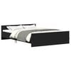 vidaXL Bed Frame without Mattress Black 135x190 cm