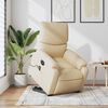 vidaXL Electric Stand up Massage Recliner Chair Cream Fabric