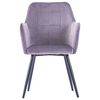 vidaXL Dining Chairs 2 pcs Grey Velvet