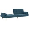 vidaXL Sofa Bed with Cushions Black Velvet