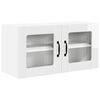 vidaXL Wall Glass Cabinet PORTO High Gloss White 80 x 31 x 40 cm