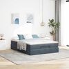 vidaXL Ottoman Bed with Mattress Dark Grey Double Velvet