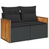 vidaXL Garden Sofa Set with Cushion 10 pcs Black