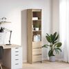 vidaXL Highboard Sonoma Oak 37.5x35x180 cm Engineered Wood