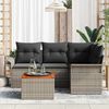 vidaXL Garden Sofa Set with Cushion with Storage Manual 5 pcs Grey