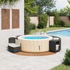 vidaXL Hot Tub Surround Black Poly Rattan and Solid Wood Acacia