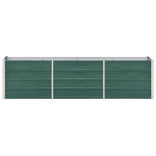 vidaXL Garden Raised Bed Galvanised Steel 240x40x45 cm Green