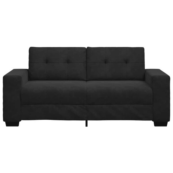 vidaXL Loveseat Sofa Black 180x77x82 cm Velvet