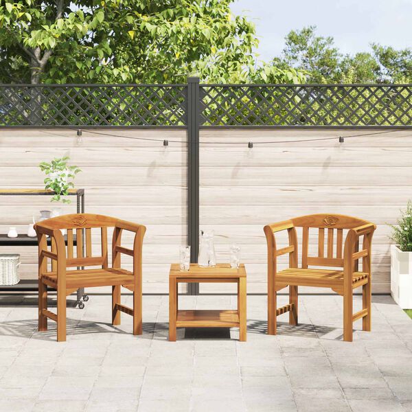 vidaXL Bench Natual Oil Finsing 68.5 x 46 x 82.5 cm Solid Acacia Wood