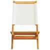 vidaXL Folding Garden Chairs 4 pcs Cream White Fabric and Solid Wood