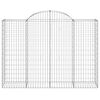vidaXL Arched Gabion Baskets 18 pcs 200x50x140/160 cm Galvanised Iron