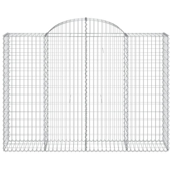 vidaXL Arched Gabion Baskets 18 pcs 200x50x140/160 cm Galvanised Iron