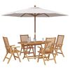 vidaXL Garden Dining Set 5 pcs Brown Solid Teak Wood