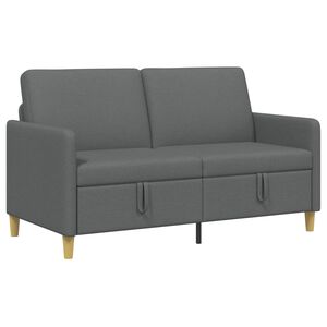 vidaXL Sofa with Storage Dark Grey 152 x 78 x 87 cm Polyester