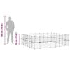 vidaXL 52-Panel Pet Cage with Door Black 35x35 cm Steel