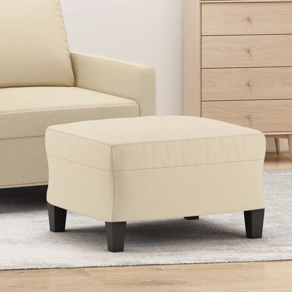 vidaXL Footstool Cream 60x50x41 cm Fabric
