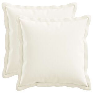 vidaXL Cushion Cover 2 pcs HOUTEN White 40 x 40 cm Faux Linen