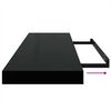 vidaXL Floating Wall Shelf Black 80x23.5x3.8 cm MDF
