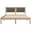 vidaXL Bed Frame with Headboard Dark Grey 150 x 200 cm Solid Pine Wood