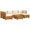 vidaXL 7 pcs Outdoor Sofa Set Solid Acacia Wood Brown