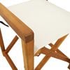 vidaXL Folding Director Chairs 2 pcs Cream White Fabric